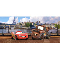 Detská fototapeta DISNEY - CARS vo Francúzsku - 202x90 cm