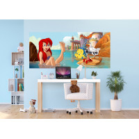 Detská fototapeta DISNEY - Šťastná Ariel - 202x90 cm