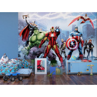 Detská fototapeta MARVEL - Avengers v boji proti nepriateľom - 360x270 cm