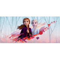 Detská fototapeta Disney - FROZEN - Anna a Elsa v jesennom vetre - 202x90 cm