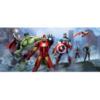 Detská fototapeta MARVEL - Avengers v boji proti nepriateľom - 202x90 cm