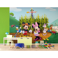Detská fototapeta DISNEY - Mickey Mouse s priateľmi na farme - 360x270 cm