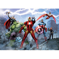 Detská fototapeta MARVEL - Avengers v boji proti nepriateľom - 252x182 cm
