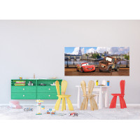 Detská fototapeta DISNEY - CARS vo Francúzsku - 202x90 cm