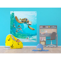 Detská fototapeta DISNEY - Dory a Nemo so korytnačkami - 180x202 cm