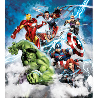 Detská fototapeta MARVEL - Avengers v zúrivom blesku - 180x202 cm