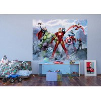 Detská fototapeta MARVEL - Avengers v boji proti nepriateľom - 252x182 cm