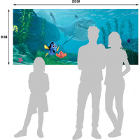 Detská fototapeta DISNEY - Nemo a Dory v nebezpečenstve - 202x90 cm