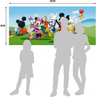 Detská fototapeta DISNEY - Veselý Mickey Mouse s priateľmi - 202x90 cm