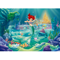 Detská fototapeta DISNEY - Ariel pri podmorskom zámku - 155x110 cm