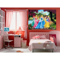 Detská fototapeta DISNEY - Princezné pri rybníku - 155x110 cm