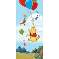 Detská fototapeta DISNEY - Medvedík PÚ a balóniky - 90x202 cm