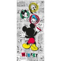 Detská fototapeta DISNEY - Mickey Mouse maľuje - 90x202 cm