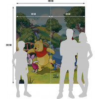 Detská fototapeta DISNEY - Medvedík PÚ s kamarátmi na výprave - 180x202 cm