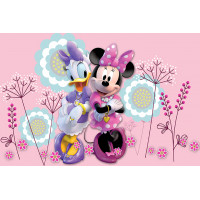 Detská fototapeta DISNEY - Minnie a Daisy v kvetoch - 155x110 cm