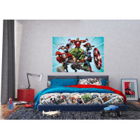 Detská fototapeta MARVEL - Hrdinovia Avengers útočia - 155x110 cm