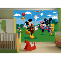 Detská fototapeta DISNEY - Mickey Mouse sa hrá s priateľmi - 360x270 cm