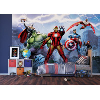 Detská fototapeta MARVEL - Avengers v boji proti nepriateľom - 360x254 cm