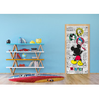 Detská fototapeta DISNEY - Mickey Mouse maľuje - 90x202 cm