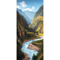 Moderné fototapety - Rieka v horskom údolí - 90x202 cm