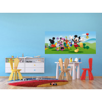 Detská fototapeta DISNEY - Veselý Mickey Mouse s priateľmi - 202x90 cm