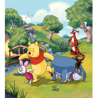 Detská fototapeta DISNEY - Medvedík PÚ s kamarátmi na výprave - 180x202 cm