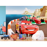 Detská fototapeta DISNEY - Preteky Cars vo Francúzsku - 360x270 cm