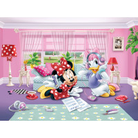 Detská fototapeta DISNEY - Minnie a Daisy počúvajú hudbu - 360x270 cm