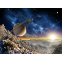 Moderné fototapety - Veľkolepý Saturn - 360x270 cm