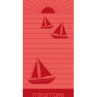 Plážová osuška 70x140 cm - MIRAMARE Lode - červená
