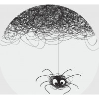 Moderné fototapety - Pavúk - guľatá - 140 cm