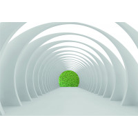 Moderné fototapety - Biely tunel - 360x270 cm