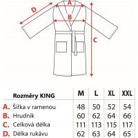 Pánsky župan KING - biely - veľkosť XL