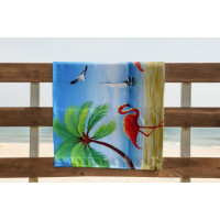 Plážová osuška 70x140 cm Summer Paradise - Plameniaky
