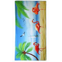 Plážová osuška 70x140 cm Summer Paradise - Plameniaky
