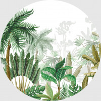 Moderné fototapety - Džungľa - guľatá - 70 cm