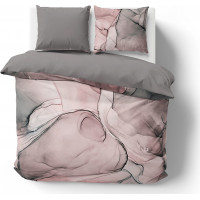 Saténové obliečky MINERALS - ružové / šedé - 160x200 cm