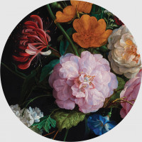 Moderné fototapety - Farebné kvety - guľatá - 70 cm