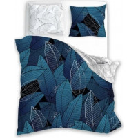 Bavlnené obliečky TRENDY Jungle - modré / biele - 140x200 cm
