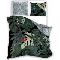 Bavlnené obliečky TRENDY Monstera - zelené - 140x200 cm