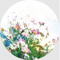 Moderné fototapety - Divoké kvety - guľatá - 70 cm