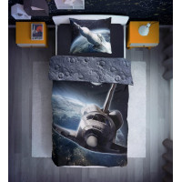 Bavlnené obliečky KOSMOS Raketoplán - 160x200 cm