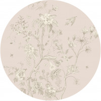 Moderné fototapety - Pastelové kvety - guľatá - 70 cm