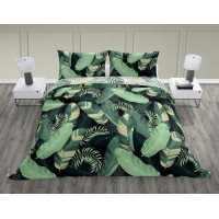 Bavlnené obliečky TRENDY Listy - zelené - 140x200 cm