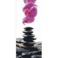 Moderné fototapety - Orchidea a kamene - 90x202 cm