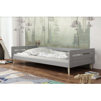 Detská posteľ z masívu borovice NICKY - 200x90 cm - šedá