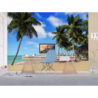 Moderné fototapety - Palmy na pláži - 360x270 cm