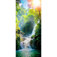 Moderné fototapety - Vodopád v džungli - 90x202 cm