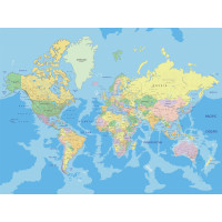 Moderné fototapety - Mapa sveta - 360x270 cm