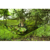 Turistická hojdacia sieť s moskytiérou Santiago Army - 260x140cm